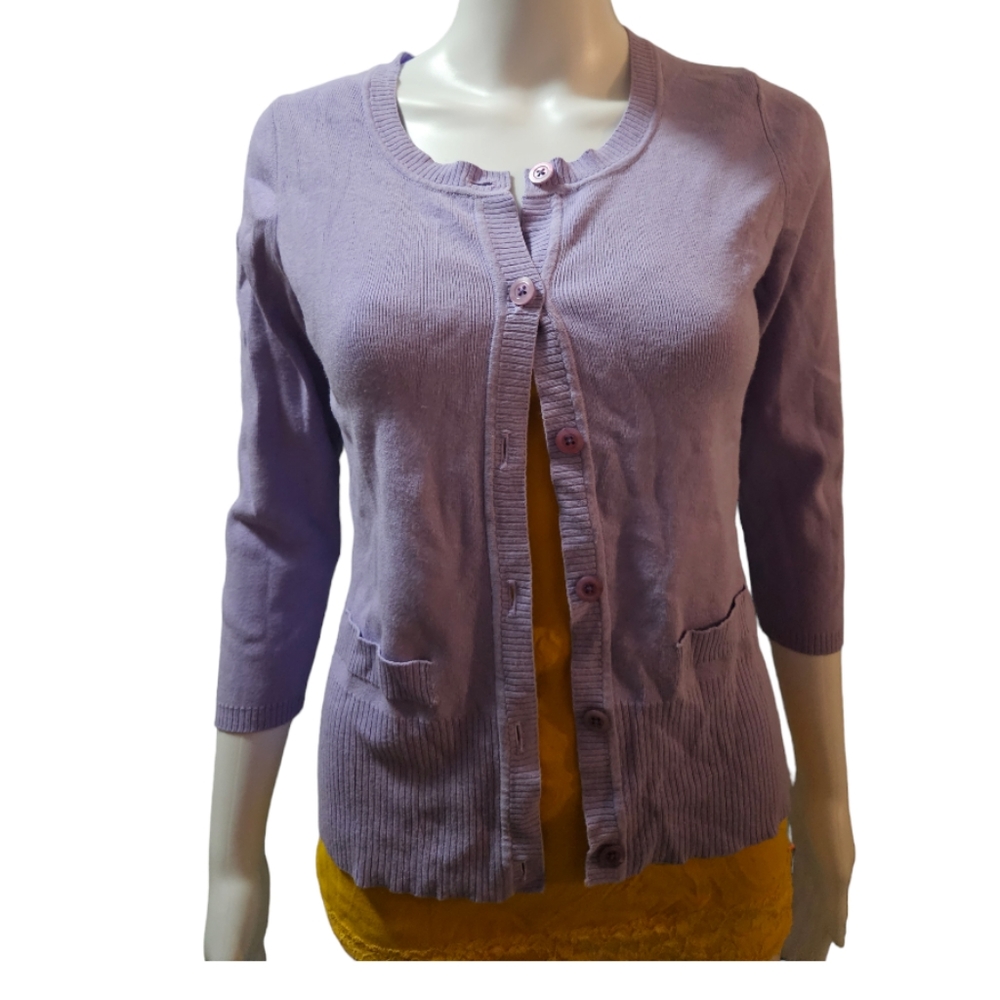 Loft lavender lightweight cardigan small